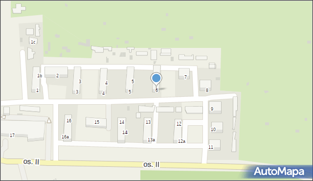 Iwiny, Osiedle II, 6, mapa Iwiny