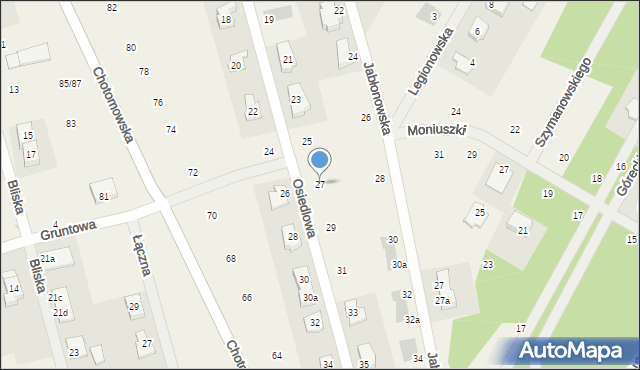 Jabłonna, Osiedlowa, 27, mapa Jabłonna