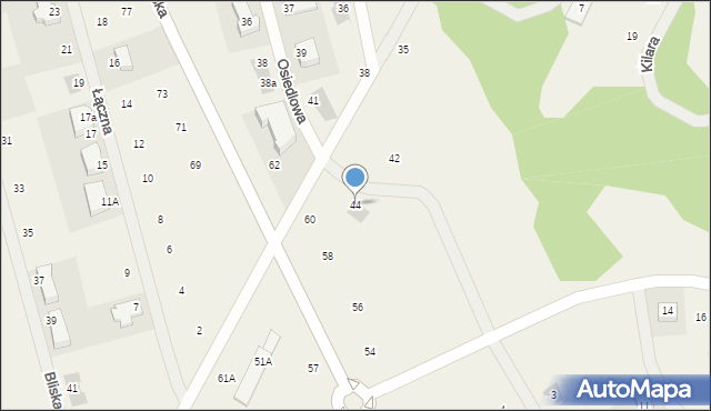Jabłonna, Osiedlowa, 44, mapa Jabłonna