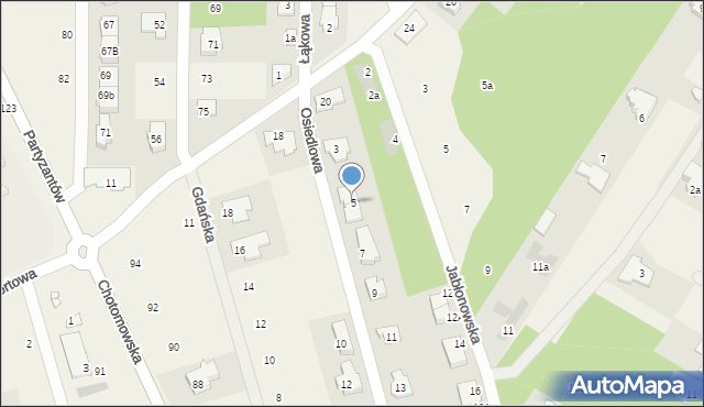 Jabłonna, Osiedlowa, 5, mapa Jabłonna