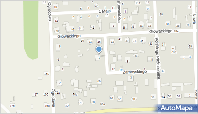 Jadów, Osiedle Młodych, 1, mapa Jadów