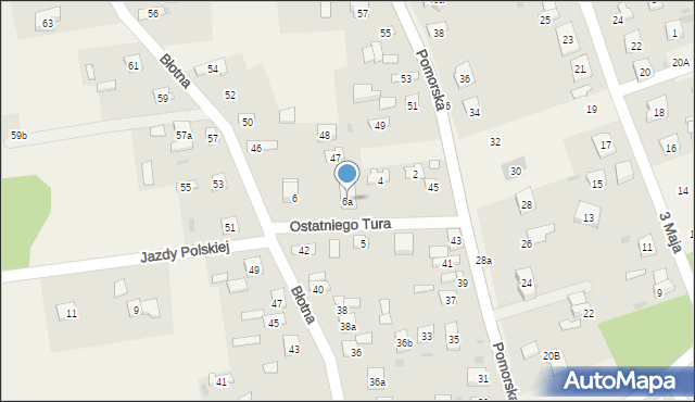 Jaktorów, Ostatniego Tura, 6a, mapa Jaktorów