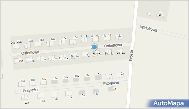 Janczewo, Osiedlowa, 5b, mapa Janczewo