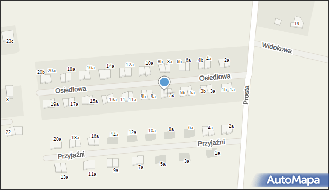 Janczewo, Osiedlowa, 7b, mapa Janczewo