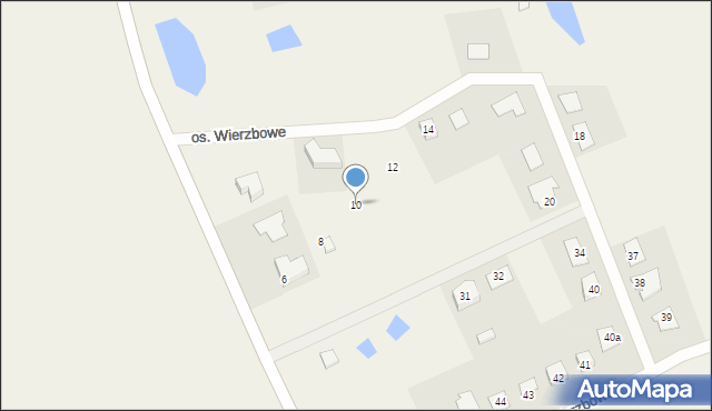 Jankówko, Osiedle Wierzbowe, 10, mapa Jankówko