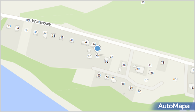 Jankowo Dolne, Osiedle Wczasowe, 52, mapa Jankowo Dolne
