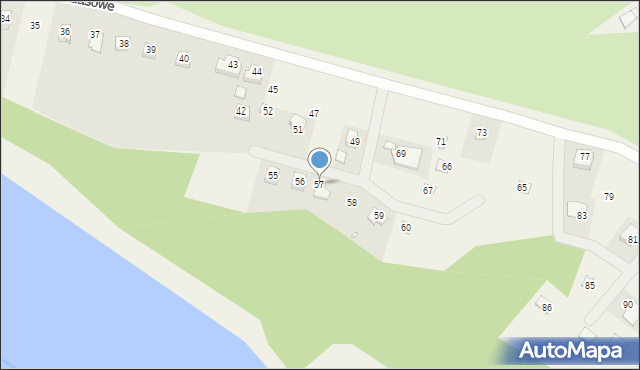 Jankowo Dolne, Osiedle Wczasowe, 57, mapa Jankowo Dolne