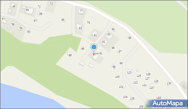Jankowo Dolne, Osiedle Wczasowe, 90, mapa Jankowo Dolne