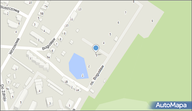 Jarocin, Osiedle Bogusław, 3, mapa Jarocin