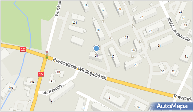 Jarocin, Osiedle Konstytucji 3 Maja, 24, mapa Jarocin