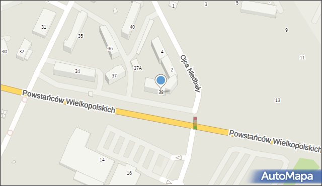 Jarocin, Osiedle Konstytucji 3 Maja, 38, mapa Jarocin