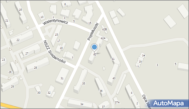 Jarocin, Osiedle Konstytucji 3 Maja, 42, mapa Jarocin