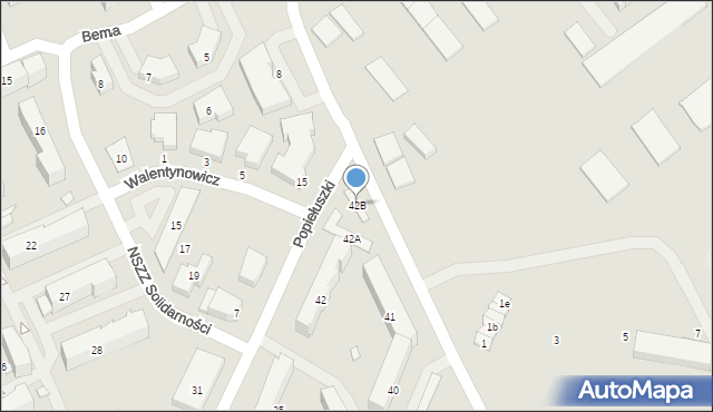 Jarocin, Osiedle Konstytucji 3 Maja, 42B, mapa Jarocin
