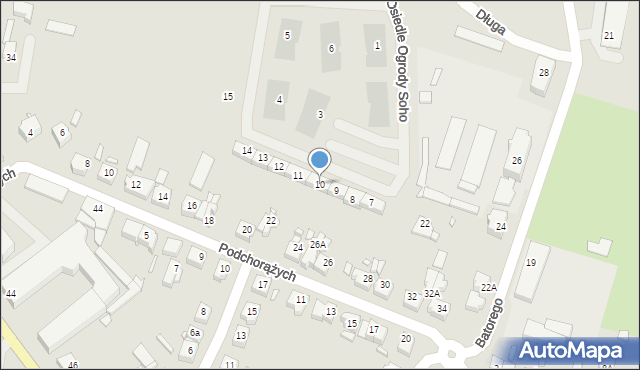 Jarocin, Osiedle Ogrody Soho, 10, mapa Jarocin