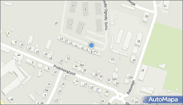Jarocin, Osiedle Ogrody Soho, 8, mapa Jarocin