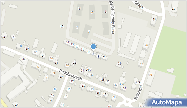 Jarocin, Osiedle Ogrody Soho, 9, mapa Jarocin