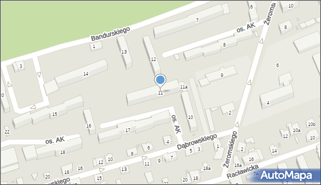 Jarosław, Osiedle Armii Krajowej, 11, mapa Jarosławia