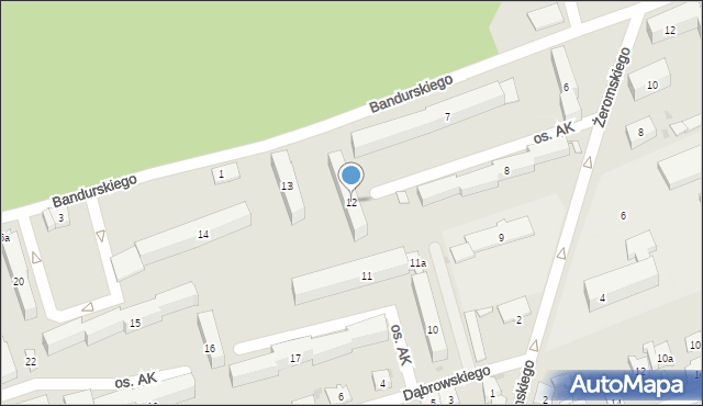 Jarosław, Osiedle Armii Krajowej, 12, mapa Jarosławia