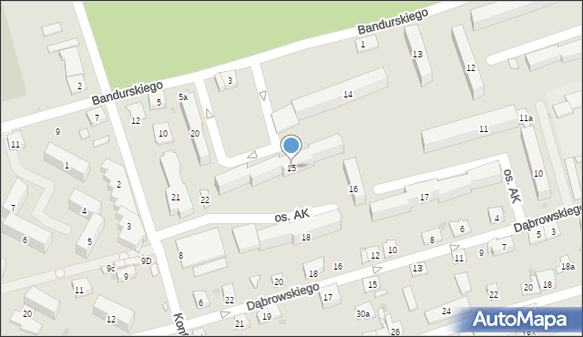 Jarosław, Osiedle Armii Krajowej, 15, mapa Jarosławia