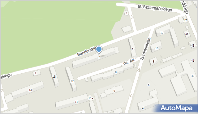 Jarosław, Osiedle Armii Krajowej, 7, mapa Jarosławia