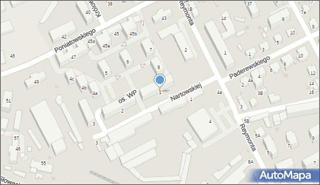 Jarosław, Osiedle Wojska Polskiego, 1, mapa Jarosławia