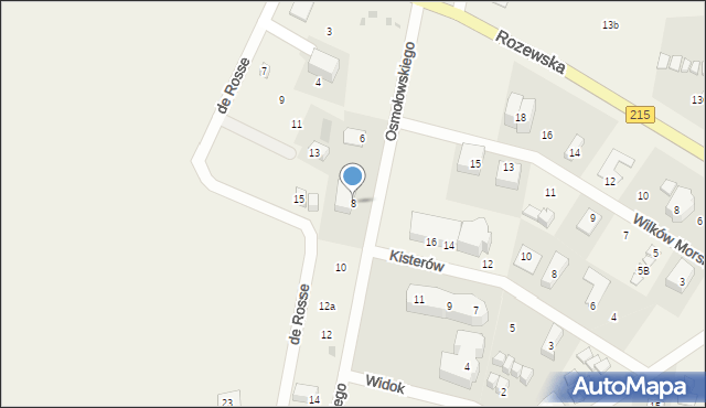 Jastrzębia Góra, Osmołowskiego Jerzego, 8, mapa Jastrzębia Góra