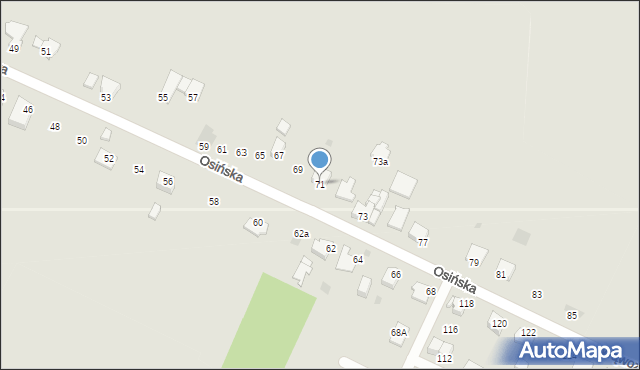Jastrzębie-Zdrój, Osińska, 71, mapa Jastrzębie-Zdrój