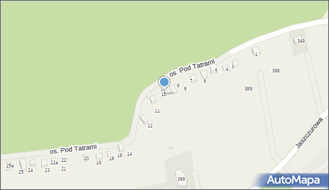 Jaszczurowa, Osiedle Pod Tatrami, 10, mapa Jaszczurowa