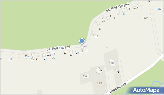 Jaszczurowa, Osiedle Pod Tatrami, 17, mapa Jaszczurowa