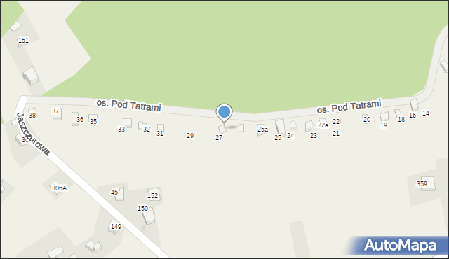 Jaszczurowa, Osiedle Pod Tatrami, 28, mapa Jaszczurowa