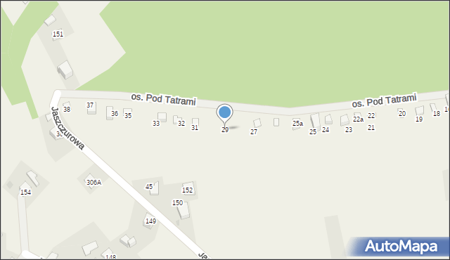Jaszczurowa, Osiedle Pod Tatrami, 29, mapa Jaszczurowa