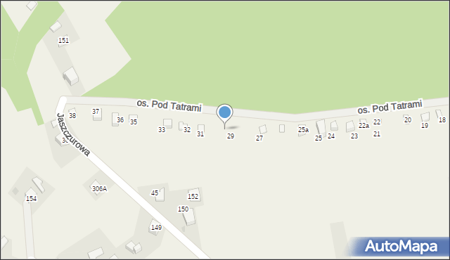Jaszczurowa, Osiedle Pod Tatrami, 30, mapa Jaszczurowa