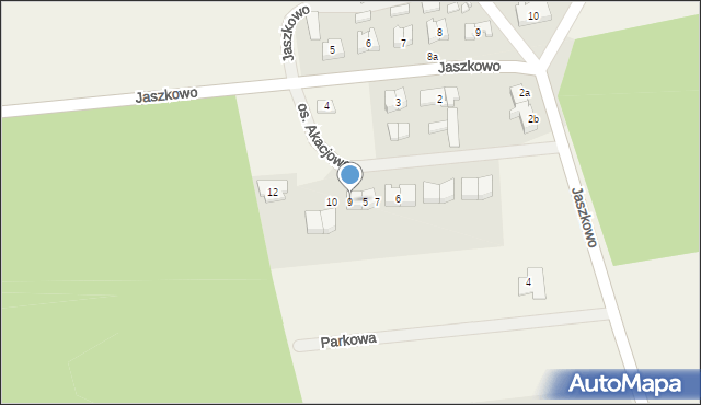 Jaszkowo, Osiedle Akacjowe, 9, mapa Jaszkowo