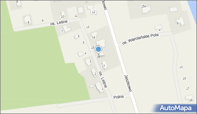 Jaszkowo, Osiedle Leśne, 16, mapa Jaszkowo
