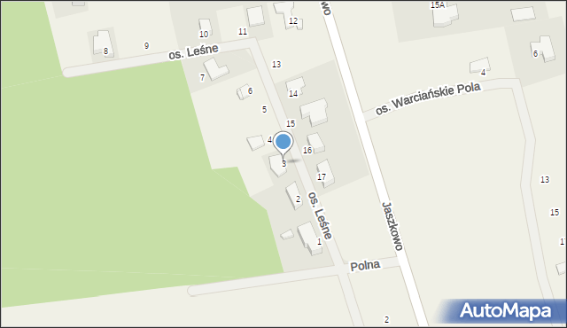 Jaszkowo, Osiedle Leśne, 3, mapa Jaszkowo