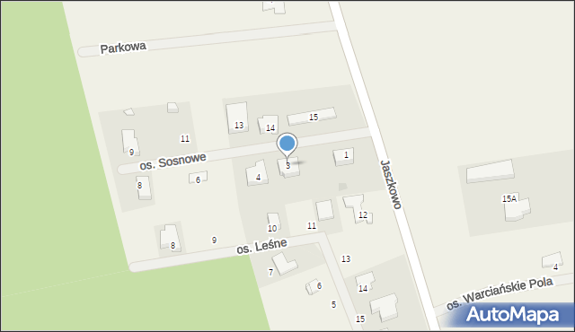 Jaszkowo, Osiedle Sosnowe, 3, mapa Jaszkowo