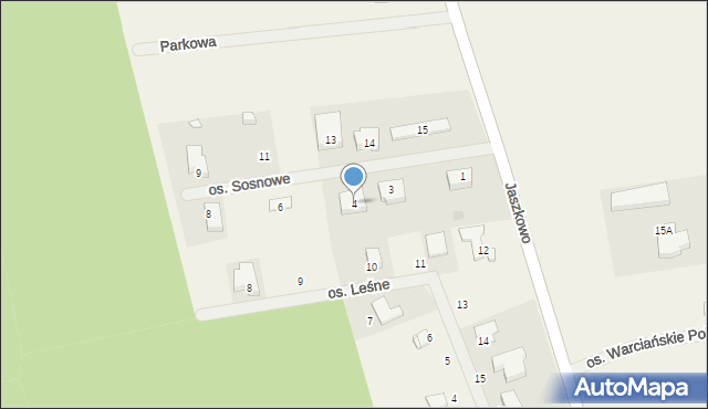 Jaszkowo, Osiedle Sosnowe, 4, mapa Jaszkowo