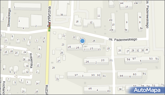 Jawiszowice, Osiedle Paderewskiego Ignacego Jana, 1/5, mapa Jawiszowice