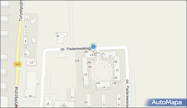 Jawiszowice, Osiedle Paderewskiego Ignacego Jana, 13/23, mapa Jawiszowice