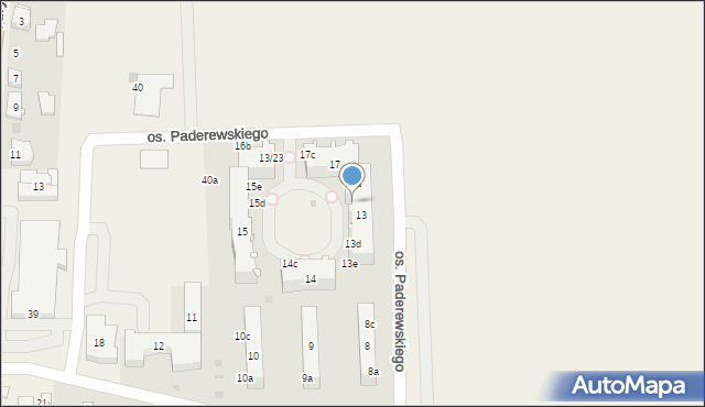 Jawiszowice, Osiedle Paderewskiego Ignacego Jana, 13b, mapa Jawiszowice