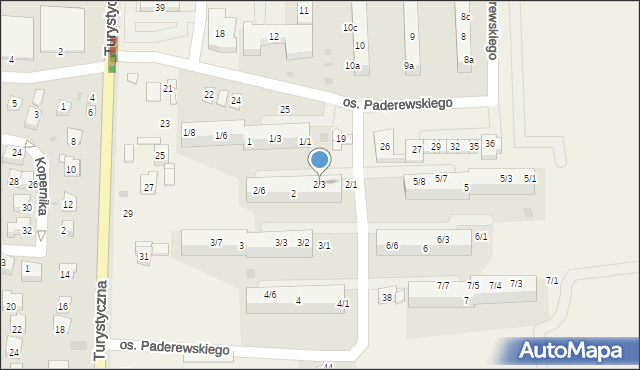 Jawiszowice, Osiedle Paderewskiego Ignacego Jana, 2/3, mapa Jawiszowice