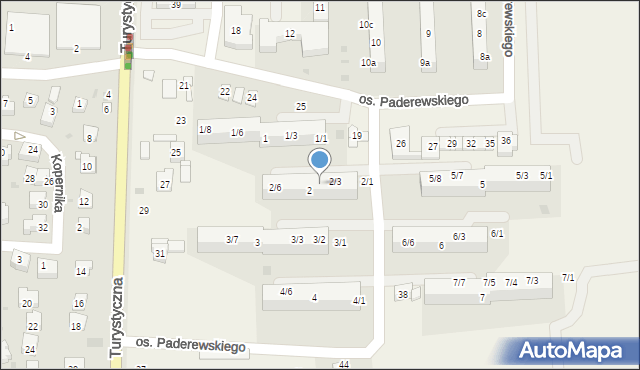 Jawiszowice, Osiedle Paderewskiego Ignacego Jana, 2/4, mapa Jawiszowice