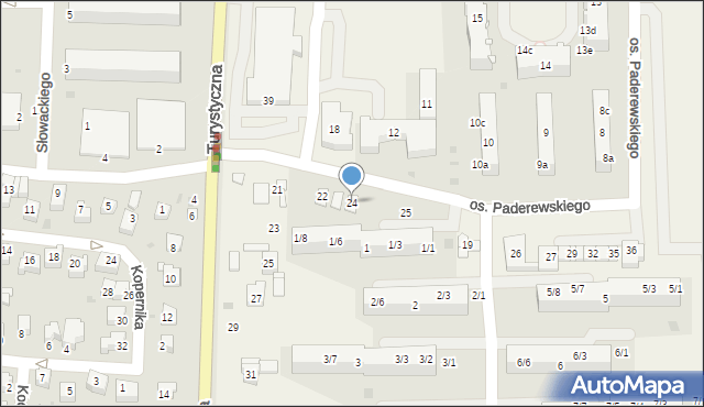 Jawiszowice, Osiedle Paderewskiego Ignacego Jana, 24, mapa Jawiszowice