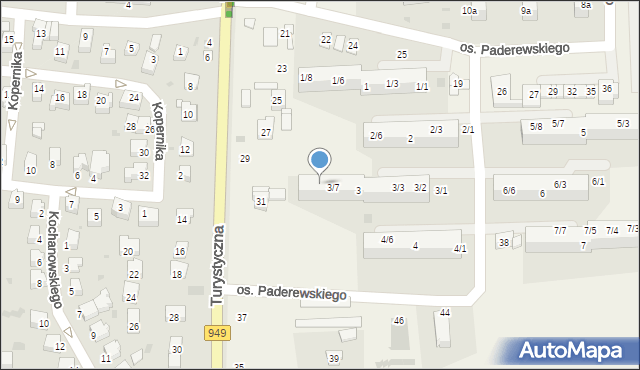 Jawiszowice, Osiedle Paderewskiego Ignacego Jana, 3/8, mapa Jawiszowice
