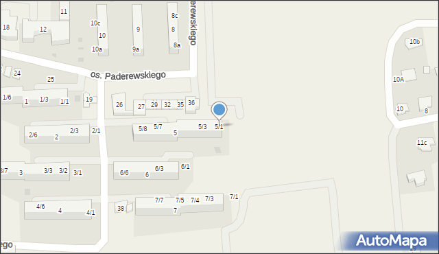 Jawiszowice, Osiedle Paderewskiego Ignacego Jana, 5/1, mapa Jawiszowice