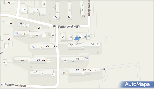 Jawiszowice, Osiedle Paderewskiego Ignacego Jana, 5/7, mapa Jawiszowice