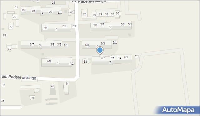 Jawiszowice, Osiedle Paderewskiego Ignacego Jana, 7/8, mapa Jawiszowice