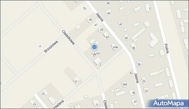 Jednorożec, Osiedlowa, 44, mapa Jednorożec