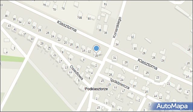 Jędrzejów, Osiedlowa, 10, mapa Jędrzejów