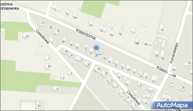 Jędrzejów, Osiedlowa, 28, mapa Jędrzejów